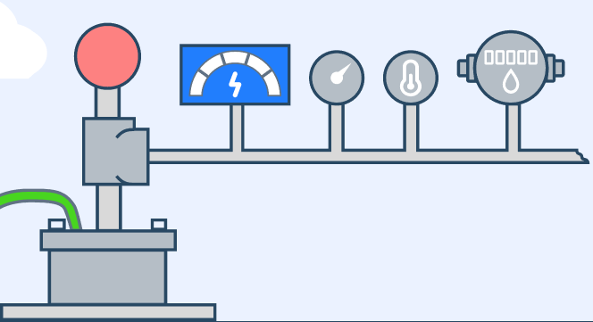 M-P Meter wellhead symbol