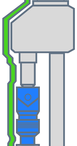 Pump downhole symbol