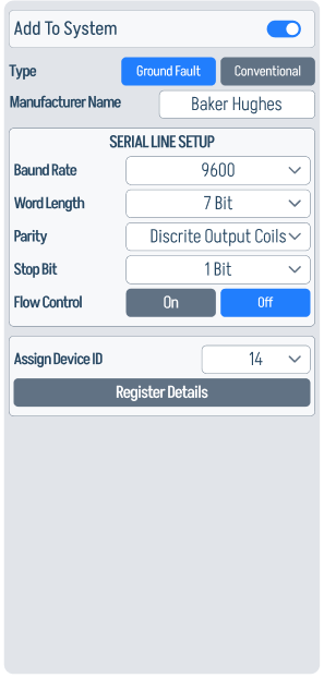 Sensor configuration panel