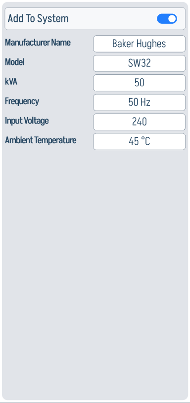 Switch Board configuration panel