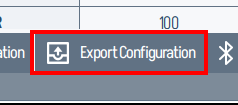 Export Configuration button