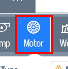Motor tab indicator