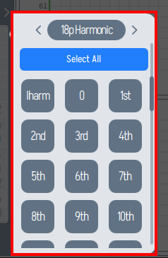 Harmonic order popup with Select All
