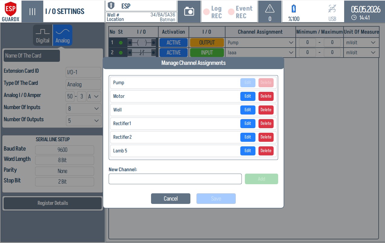 Manage analog channel assignments
