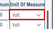 Unit Of Measure column