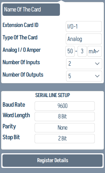 Per-card left sidebar