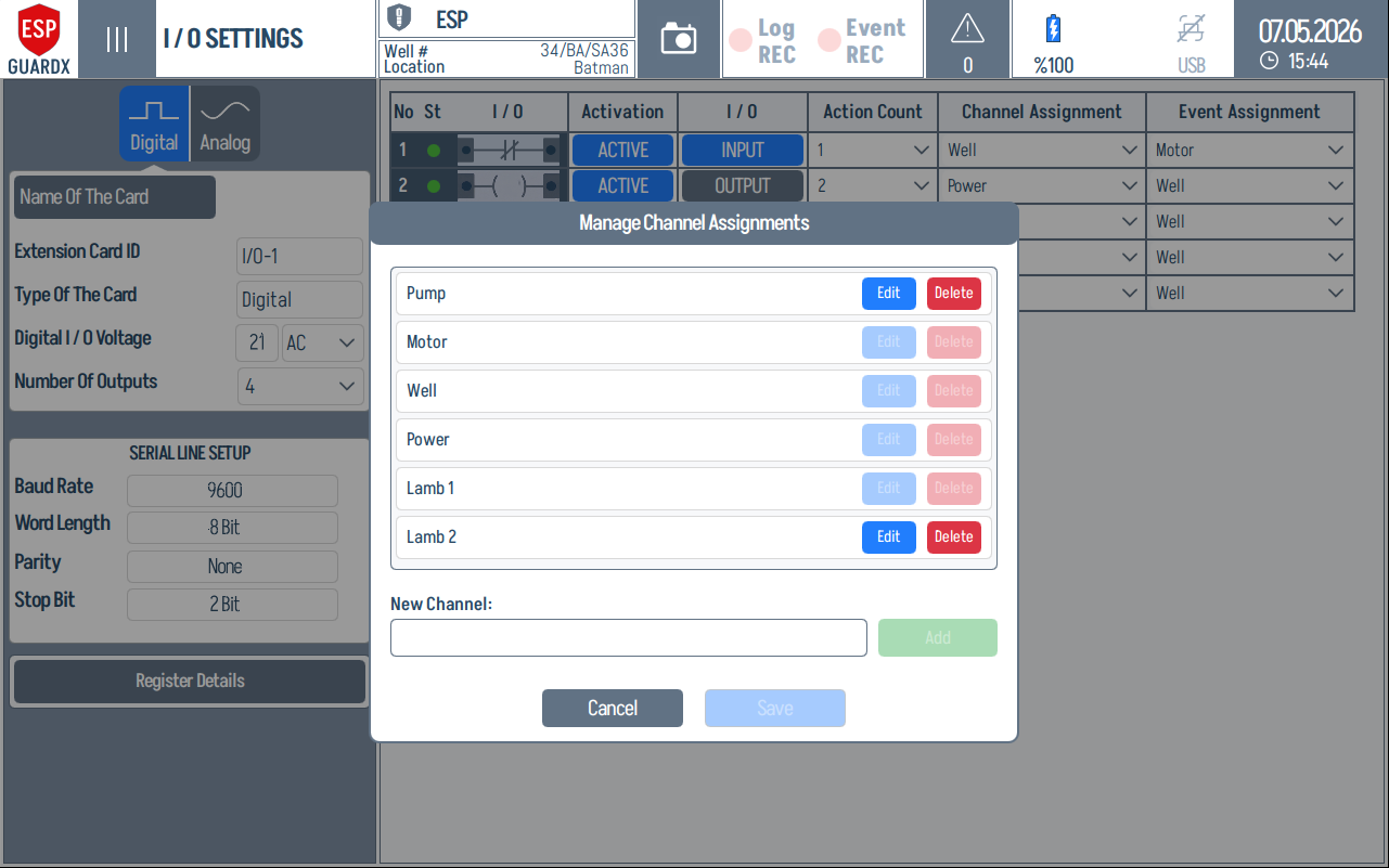 Manage digital channel assignments
