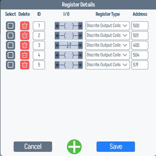 Digital register fields