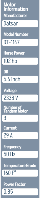 Left sidebar — Motor Information