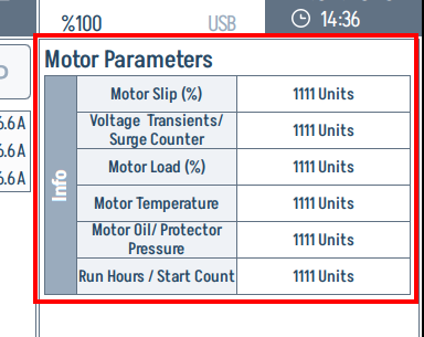 Live amperage readout panel