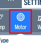 Top tab row — Pump / Motor / Well / Power